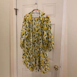 J. Crew Women's Lemon Print Trench Coat